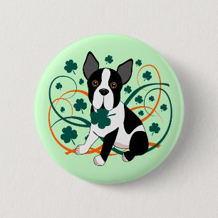 Badge Rond 5 Cm Shamrockin Terrier
