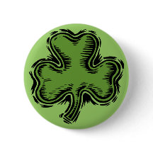Shamrocks de bouton de l'Irlande