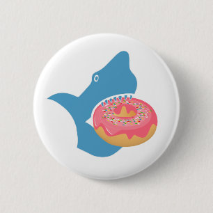 Badge Rond 5 Cm Shark