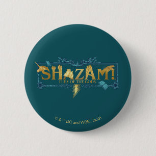 Badge Rond 5 Cm SHAZAM ! Furie des dieux   Logo mythique