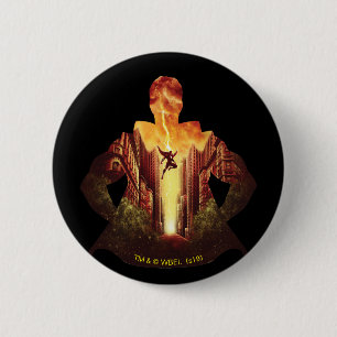 Badge Rond 5 Cm SHAZAM !   Shazam Sunset Silhouette