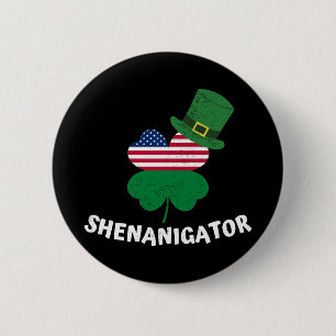 Badge Rond 5 Cm Shenanigator de la Saint Patrick
