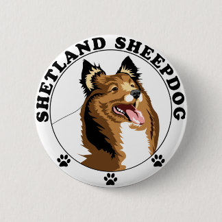 Badge Rond 5 Cm Shetland Sheepdog - Shelter