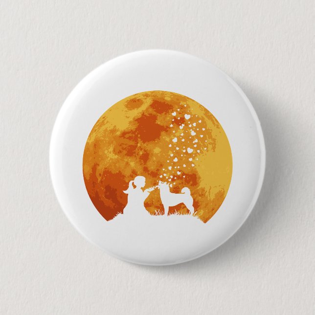 Badge Rond 5 Cm Shiba Inu (Devant)