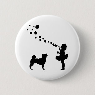 Badge Rond 5 Cm Shiba Inu