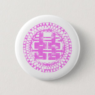 Badge Rond 5 Cm Shuan Xi rose