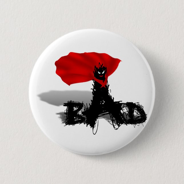 Badge Rond 5 Cm Si Mauvais Scribble (Devant)