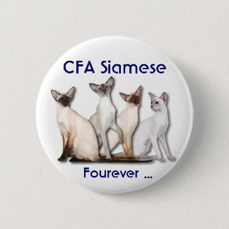 Badge Rond 5 Cm Siamois pour toujours
