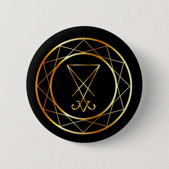 Badge Rond 5 Cm Sigil de Lucifer (Devant)