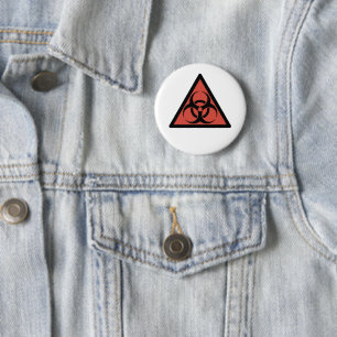 Badge Rond 5 Cm Signal biologique rouge