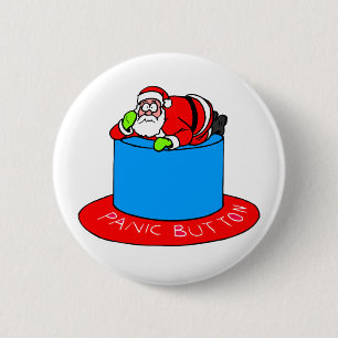 Badge Rond 5 Cm Signal d'alarme du père noël