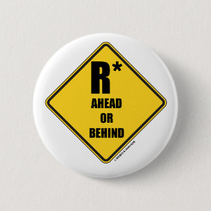 Badge Rond 5 Cm Signal D'Avertissement R-Star À L'Avant Ou Derrièr