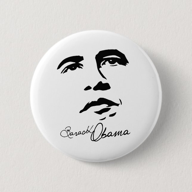 Badge Rond 5 Cm Signature de Barack Obama (Devant)