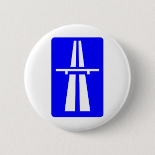 Badge Rond 5 Cm Signe d'autoroute