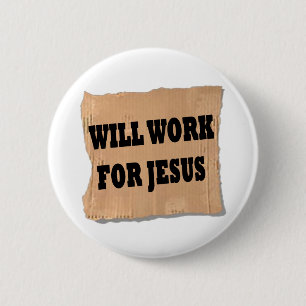 Badge Rond 5 Cm Signe de Jésus (bouton)