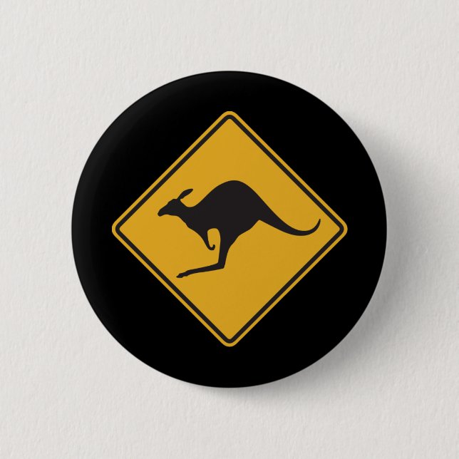 Badge Rond 5 Cm Signe de kangourou (Devant)