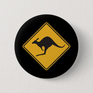 Badge Rond 5 Cm Signe de kangourou