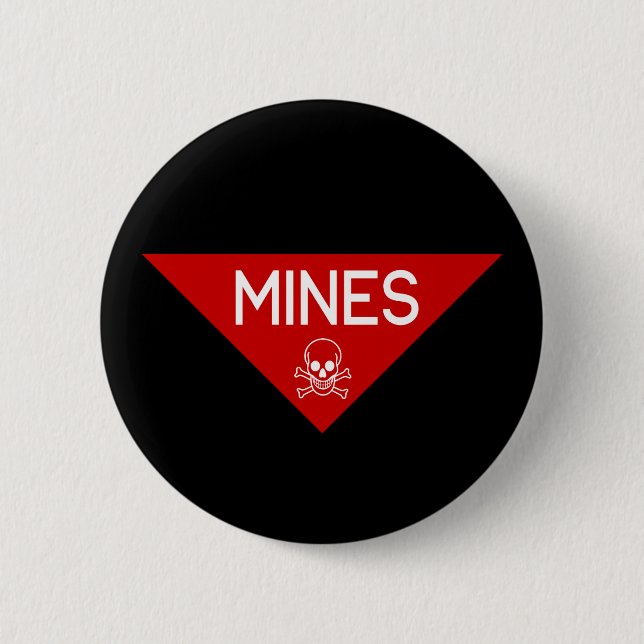 BADGE ROND 5 CM SIGNE DE MINES | SIGNAGE | SYMBOLE (Devant)