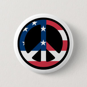 Badge Rond 5 Cm signe de paix