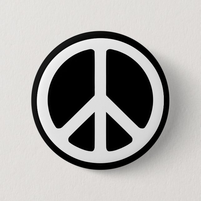 Badge Rond 5 Cm Signe de paix (Devant)