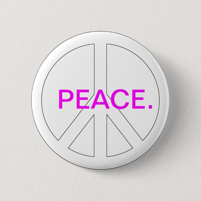 Badge Rond 5 Cm Signe de paix (Devant)