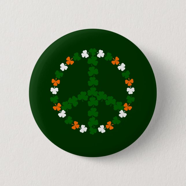 Badge Rond 5 Cm Signe de paix irlandais (Devant)