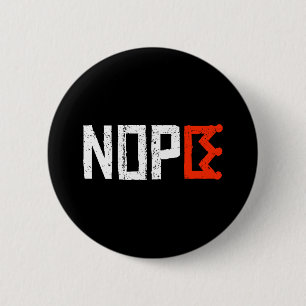 Badge Rond 5 Cm Signe de protestation anti-rois Horizontal gras
