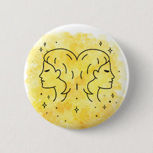 Badge Rond 5 Cm Signe des Gémeaux