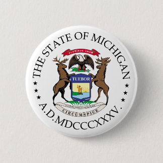 Badge Rond 5 Cm signe du Michigan
