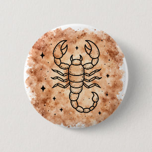 Badge Rond 5 Cm Signe du Scorpion