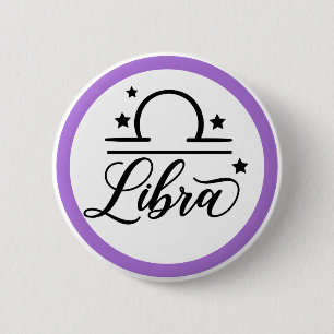 Badge Rond 5 Cm Signe du zodiaque Balance