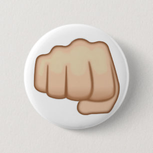 Badge Rond 5 Cm Signe Emoji de main de Fisted