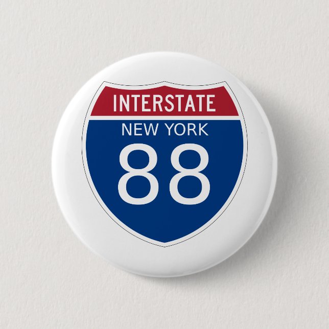 Badge Rond 5 Cm SIGNE INTERNATIONALE DE New York (Devant)