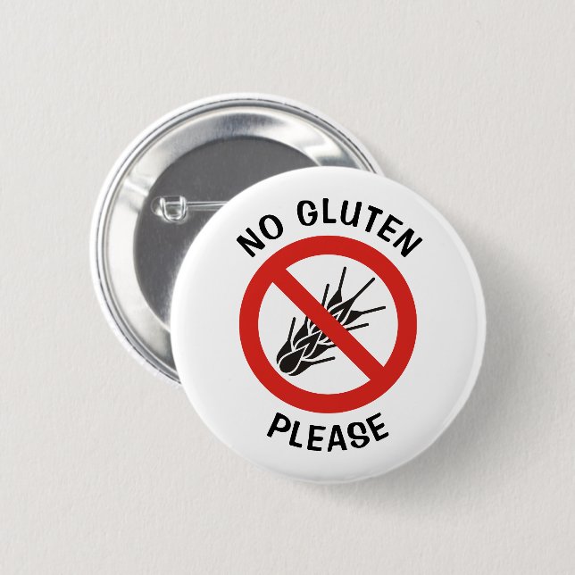 Badge Rond 5 Cm Signe sans gluten (Devant & derrière)