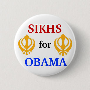Badge Rond 5 Cm Sikhs pour le bouton 2012 d'Obama