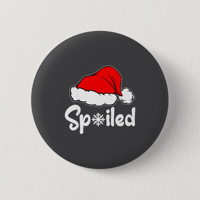 Badge Rond 5 Cm Siled Broke Santa Hat Christmas Matching Pajamas  (Devant)