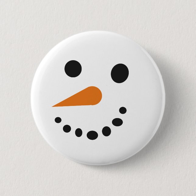 Badge Rond 5 Cm Silencieux Snowman Holiday Pin (Devant)