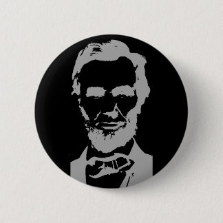 Badge Rond 5 Cm Silhouette d'Abraham Lincoln