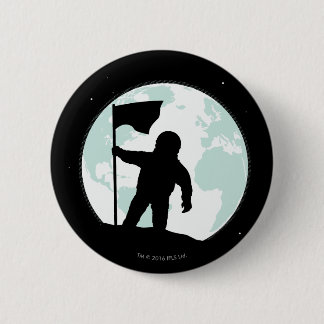 Badge Rond 5 Cm Silhouette d'astronaute