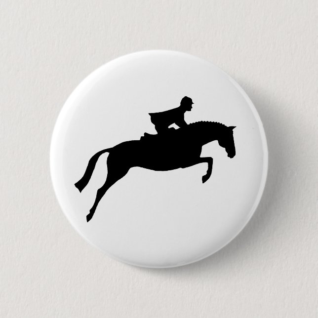 Badge Rond 5 Cm Silhouette de cheval de pullover (Devant)
