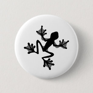Badge Rond 5 Cm Silhouette de Frog