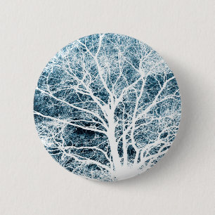 Badge Rond 5 Cm Silhouette de l'arbre