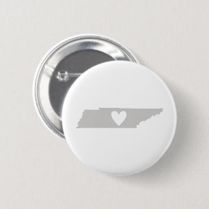 Badge Rond 5 Cm Silhouette de l'état du Coeur Tennessee
