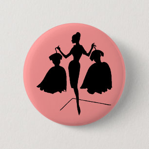 Badge Rond 5 Cm Silhouette de mode