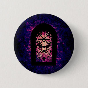Badge Rond 5 Cm Silhouette de porte en cristal