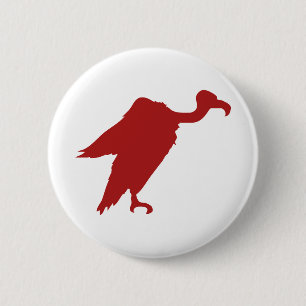 Badge Rond 5 Cm Silhouette de vautour