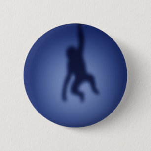Badge Rond 5 Cm Silhouette singe