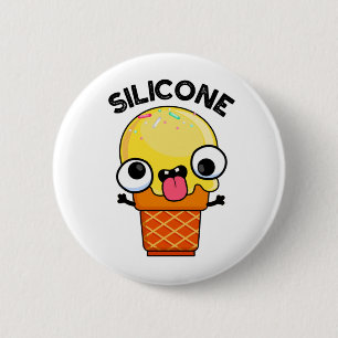 Badge Rond 5 Cm Silicone Funny Crème de glace Cone Pun