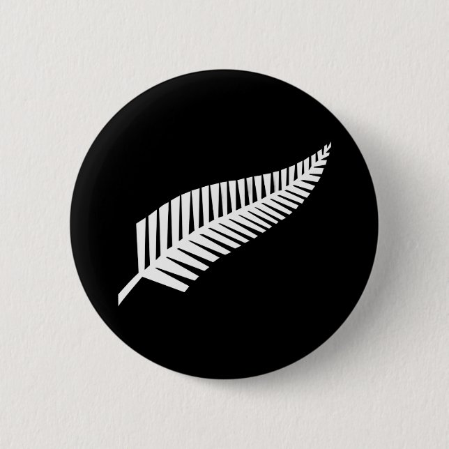 Badge Rond 5 Cm Silver fern flag (NZ) (Devant)