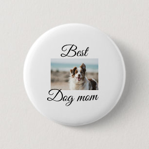 Badge Rond 5 Cm Simple animal coloré ajouter nom photo chien maman